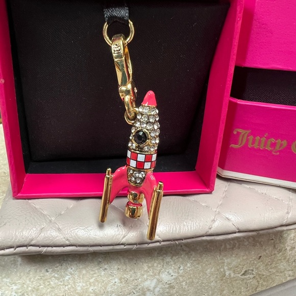 Juicy Couture Accessories - Juicy Couture Pink and Gold Rocket Charm